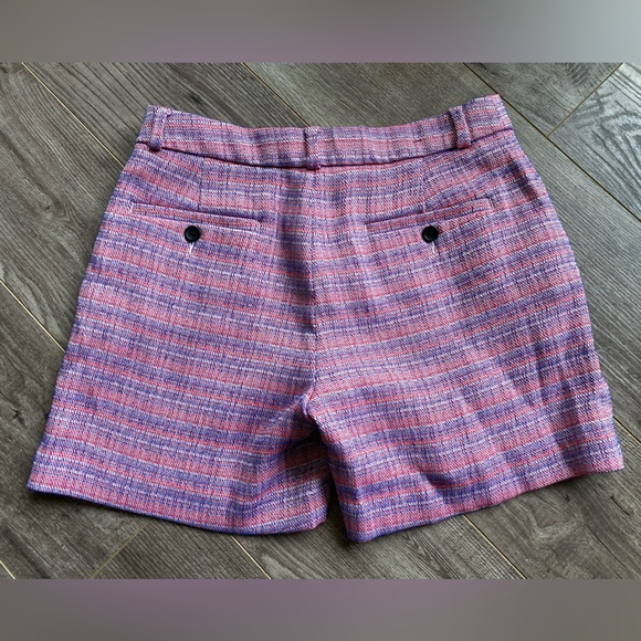 Banana Republic tailored pink and purple tweed shorts. 4.5” inseam high rise - Picture 7 of 13